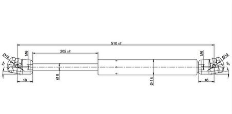 Chevrolet Captiva Ön Kaput Amortisör BOY 510 [Cey] (96830124)